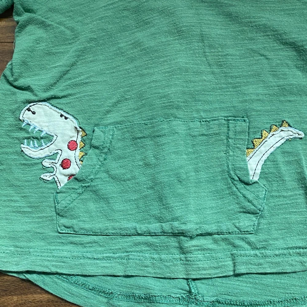 Kids Green Dinosaur Hoodie - Picture 4 of 6